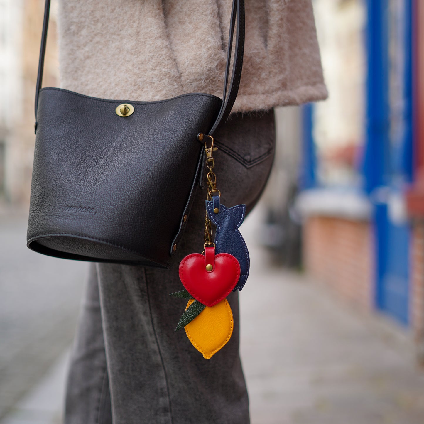 Bag charm - met ring en musketon