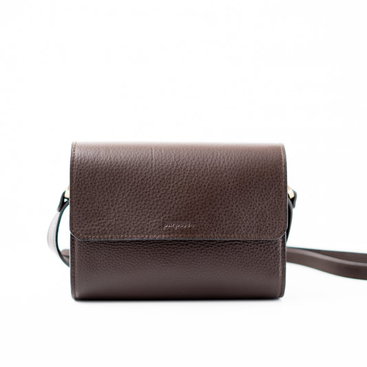 Crossbody - bruin/zwart - snakeprint