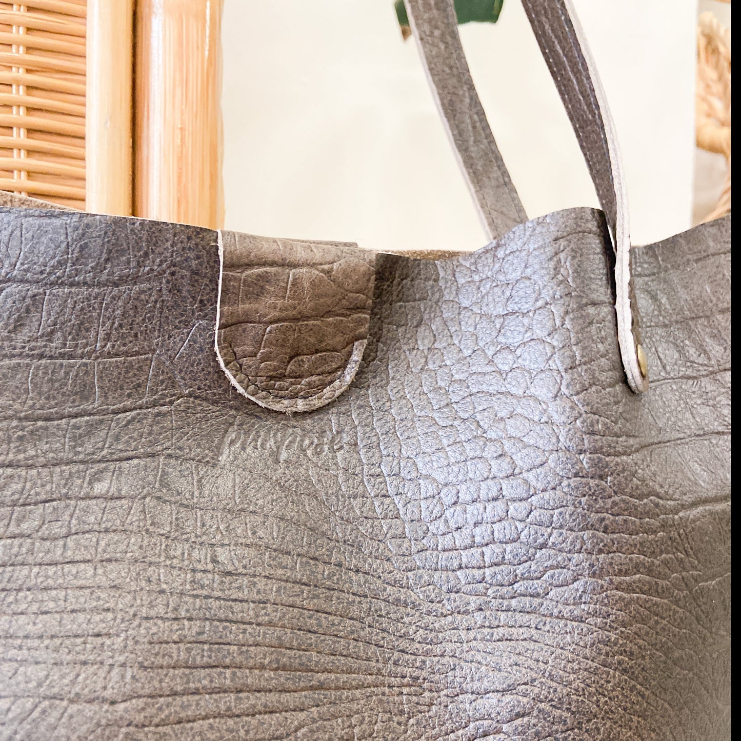 Shopper in leer