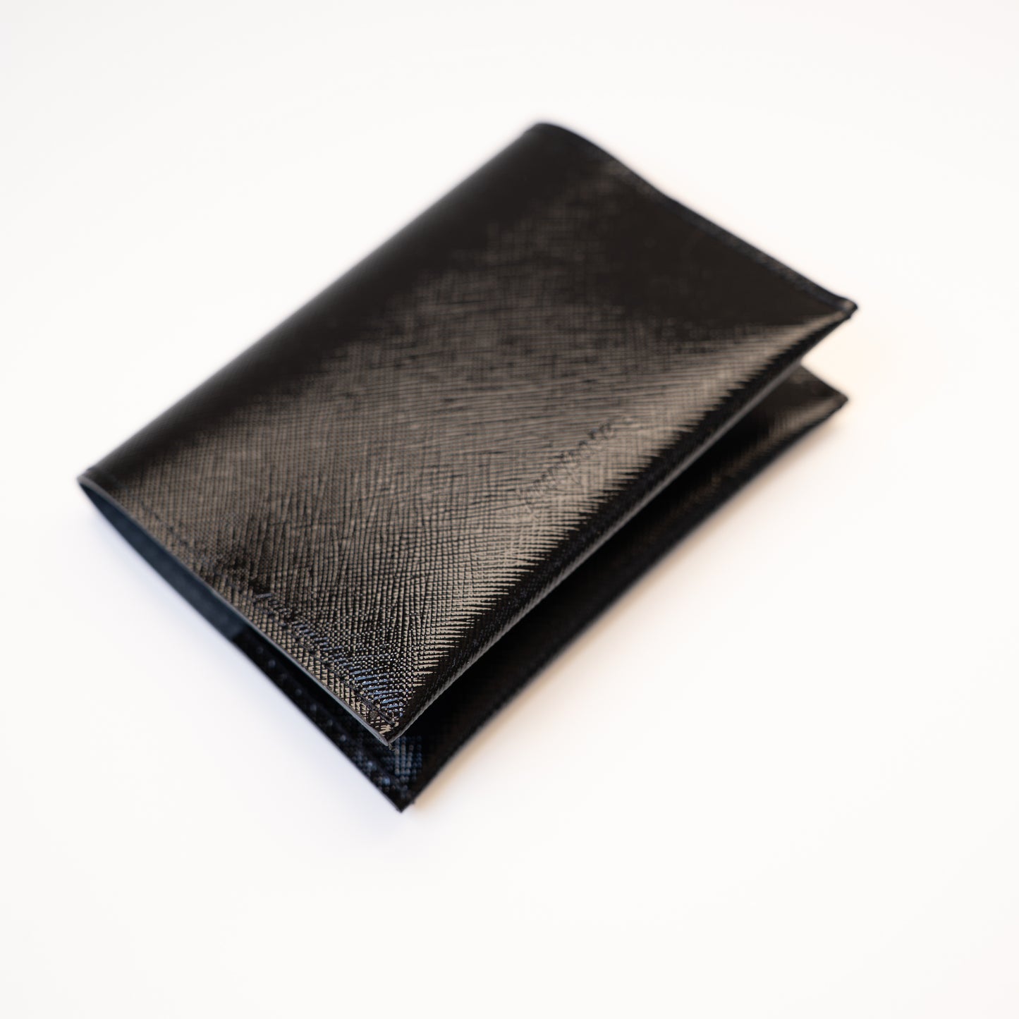 Paspoortcover in leer zwart
