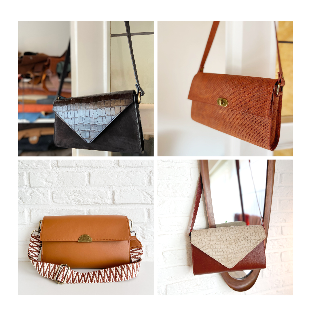 crossbody lederen handtas schoudertas