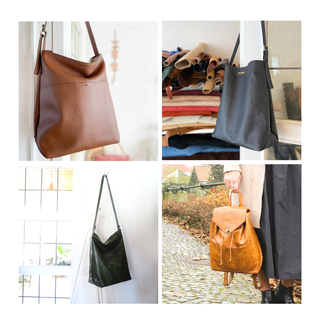 bucket bag schoudertas in leer