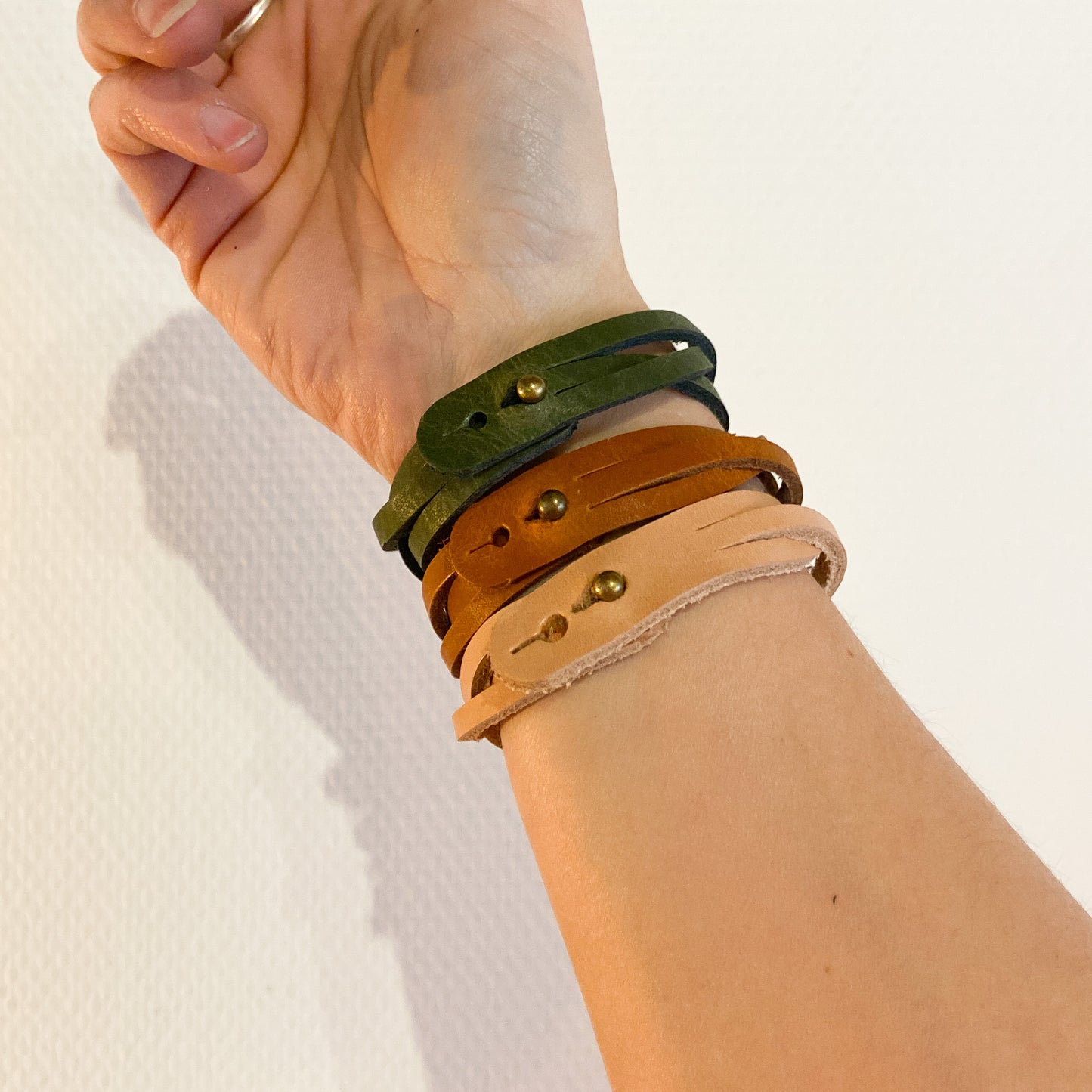 Armband in leer